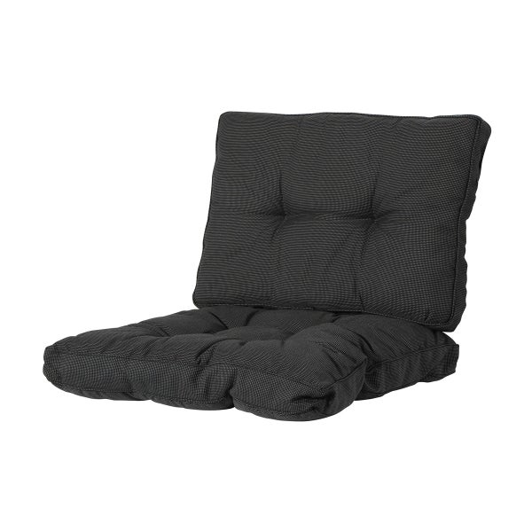 Florance Sitzkissen Rib schwarz - Ca. 43x60 cm - 2er-Set