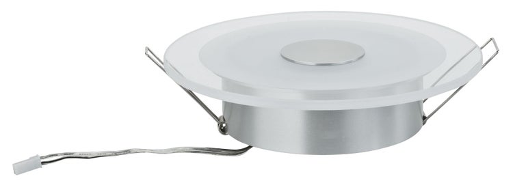 Premium LED Einbauleuchte Whirl Einzelleuchte rund 150mm 6,9W 450lm 230V 3000K Alu gedreht, Satin