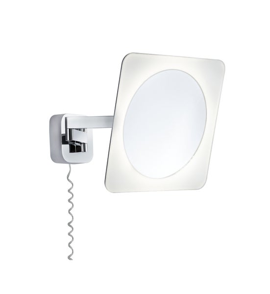 LED Kosmetikspiegel Bela Mit Leuchtmittel IP44 3000K 260lm 230V 5,7W Chrom, Weiß, Spiegel