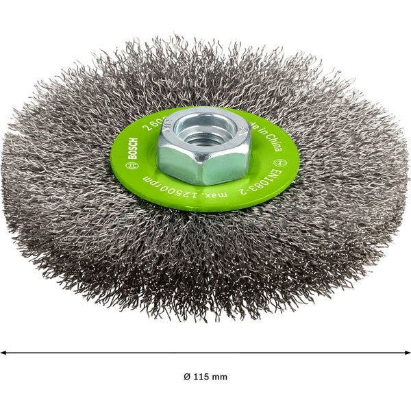 Drahtbürste mit einem Durchmesser von 115 mm