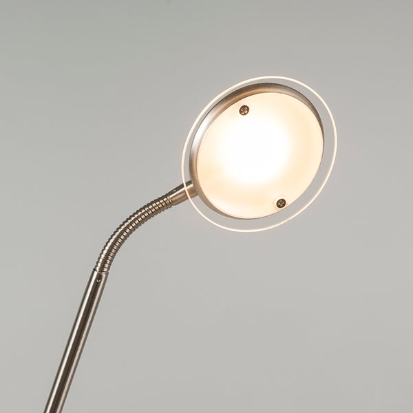 Nahaufnahme einer LED-Tischleuchte mit flexiblem Arm