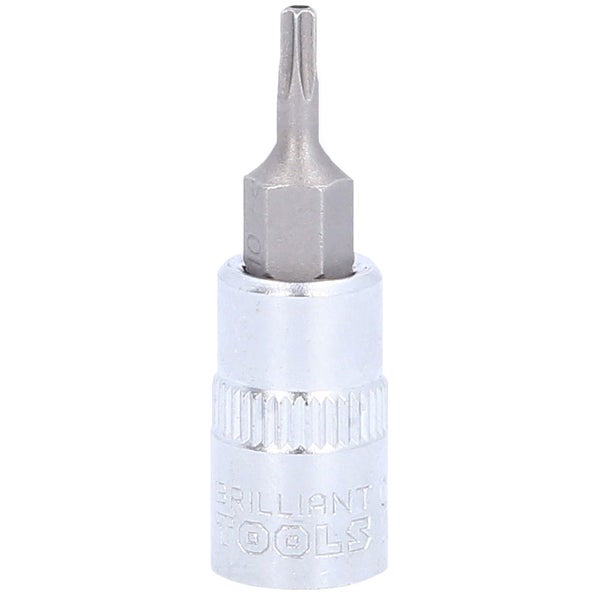 BRILLIANT TOOLS 1/4 Torx-Bit-Stecknuss mit Stirnlochbohrung TB10 - BT020981