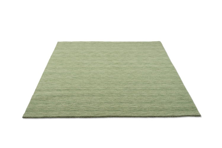 Wollteppich Luxus Designerteppich moderner uni Teppich aus reiner Schurwolle Hellgrün 195x295 cm