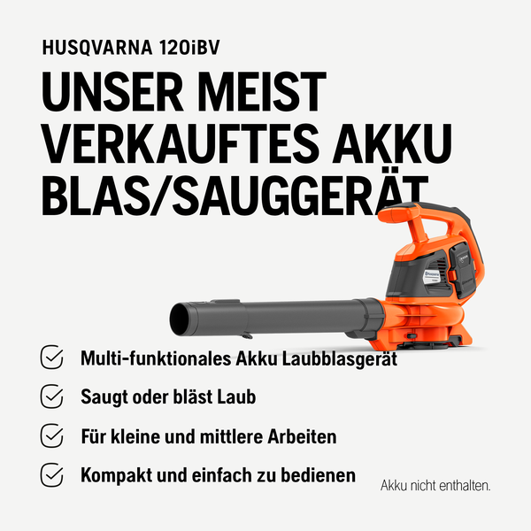 Husqvarna 120iBV Akku Laubbläser und Laubsauger