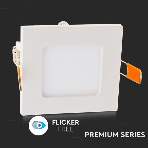 V-TAC VT-307SQ - Quadratische LED-Mini-Panels - Premium-Serie - IP20 - Weiß - 3W - 210 Lumen -