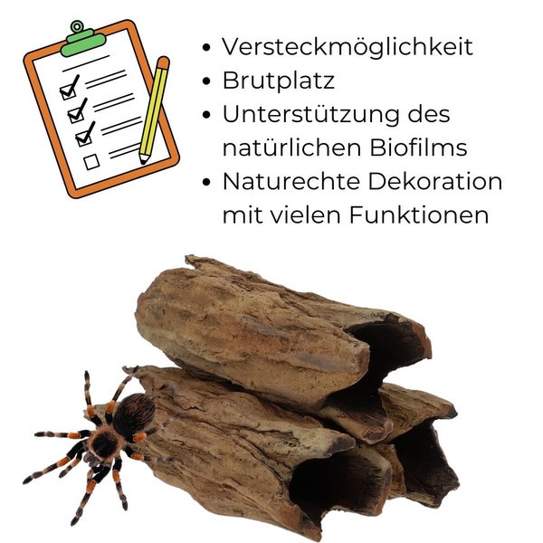 Aquarium Deko Höhle Röhre Aquariendeko Wurzel Ast Holz Ablaichhöhle Ablaichröhre Fisch Krebs Wels Laichröhre Tonröhre Laichhöhle