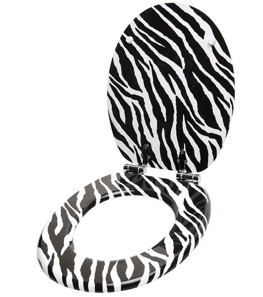 WC-Sitz mit Absenkautomatik Zebra Look