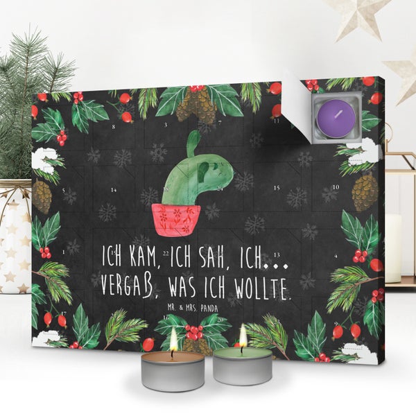 Mr. & Mrs. Panda Duftkerzen Adventskalender Kaktus Mama - Schwarz