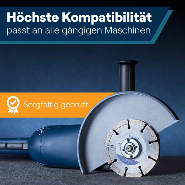WERKSTEIN Extrem langlebige Diamantscheibe 125mm x 22,23mm x 10mm I Universal Diamanttrennscheibe 125 mm zum Schneiden von Stein, Beton, Ziegel uvm. I Trennscheibe 125 Stein für Winkelschleifer