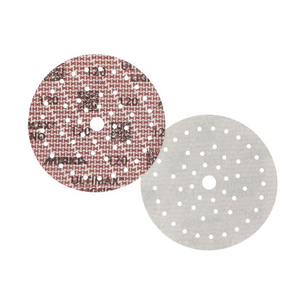Mirka Ultimax Ligno Ø 150mm Schleifscheiben Klett Multifit / Korn 120 / 100 Stück / Multi-Lochung / zum Schleifen von Holzoberflächen