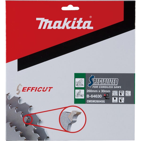 Makita Sägeblatt für Akku-Sägen, 260 mm x 30 mm
