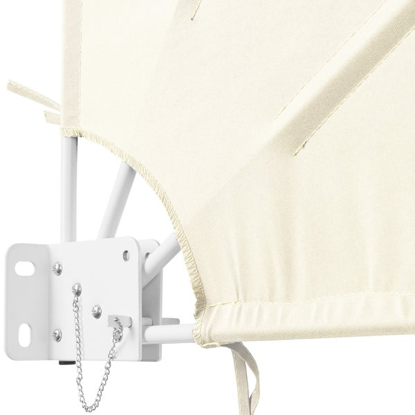 Balkonfächer tectake  140 x 7,5 x 140 cm Stahl und Polyester beige