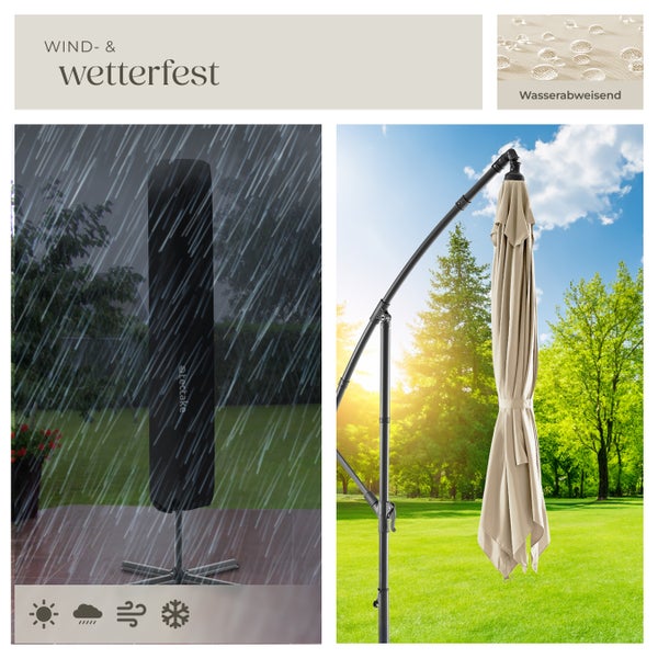 tectake Gartenschirm mit Maßangaben