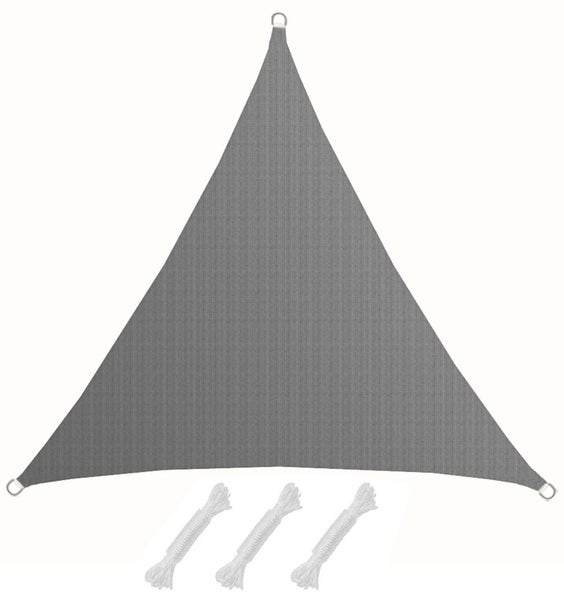 AMANKA UV Sonnensegel - 2x2x2 m HDPE Dreieck - Sonnenschutz Plane Überdachung Balkon Garten Grau