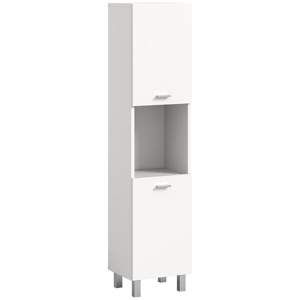 Boston Hochschrank Bad 2 Türen 1 Fach weiß. 30 X 29 X 125 cm