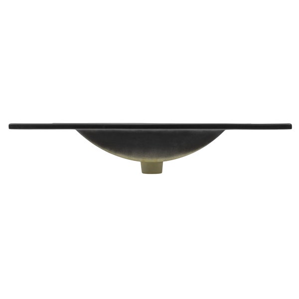 ML-Design Waschbecken aus Keramik in Schwarz matt 81x17,5x47 cm Eckig mit Ablaufgarnitur, Einbauwaschbecken mit Hahnloch und Überlauf, Aufsatzwaschbecken Einbauwaschtisch Waschschale Handwaschbecken