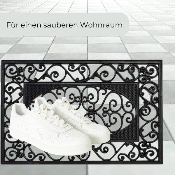 Fußmatte Haustür Schmutzfangmatte Türmatte Fußabstreifer Outdoor außen Gummi