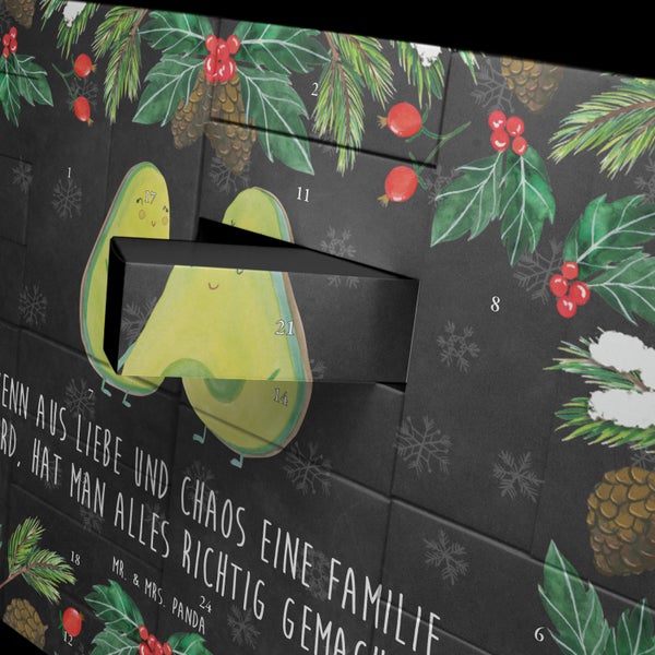 Mr. & Mrs. Panda Befüllbarer Adventskalender Avocado Pärchen - Schwarz
