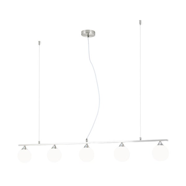 Hängeleuchte Snowwhite 120 cm Satin 5 x G9