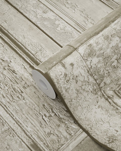 Tapetenrolle mit Holzplanken-Motiv