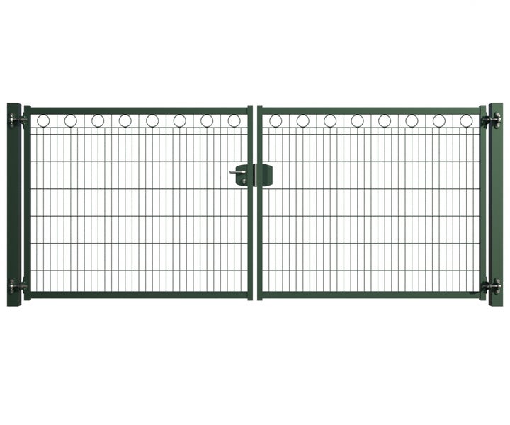 Doppelflügeltor mit Gitterzaunfüllung