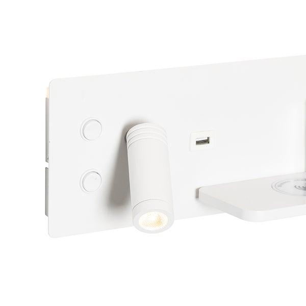 Wandleuchte mit USB-Anschluss und Ablagefläche