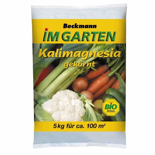 Beckmann Im Garten Kalimagnesia gekörnt Gartendünger 5 Kilogramm für circa 100 Quadratmeter geeignet für den biologischen Anbau