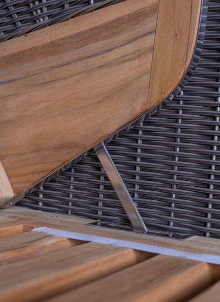 Strandkorb Horum XL Teak PE grey Dessin 571