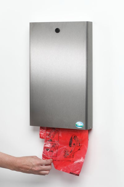PROREGAL Robuster Hundekotbeutelspender Für 200 Beutel Wand Oder Rohrmontage HxBxT 43 x 6 x 26,5 cm Edelstahl