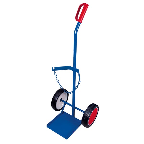 Sauerstoffflaschenwagen mit Kette und Griff