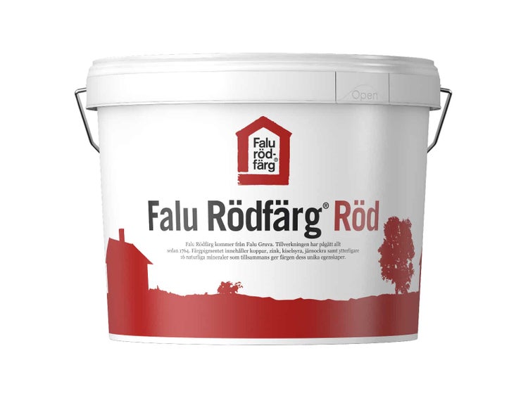 Farbeimer Falu Rödfärg Röd für Holzfassaden im Außenbereich.