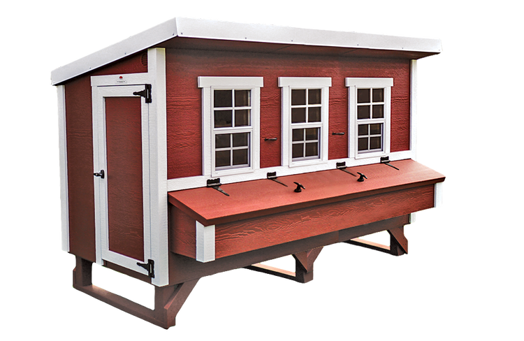 Extra große Hühnerstall EZ Chicken Home  3,78 m²  249 x 152 x 184 cm Rot hergestellt in EU