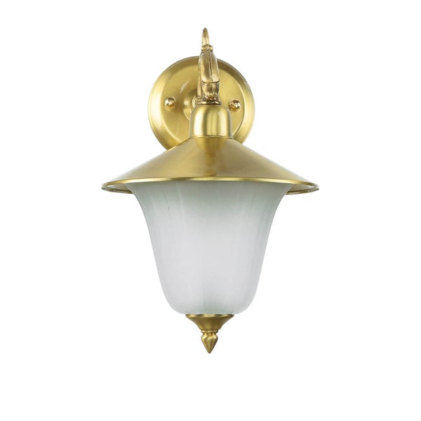 Wandleuchte aus Metall und Glas