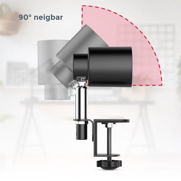 Klemmlampe - 5W, 400lm, LED, mit Stecker, dimmbar, warmweiß, schwarz