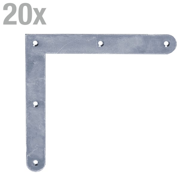 Winkelverbinder aus Metall, 20 Stück Packung, für Holzverbindungen