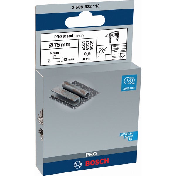 Bosch PRO Metal heavy Scheibenbürste 75 x 0,50 mm gerader Schaft - 2608622113