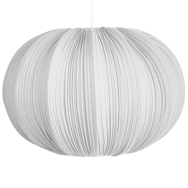 Hängelampe mit plissiertem Lampenschirm
