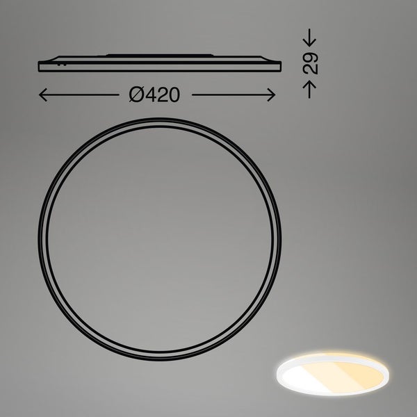 CTS LED panel, with LED backlight, white, 1xLED/22