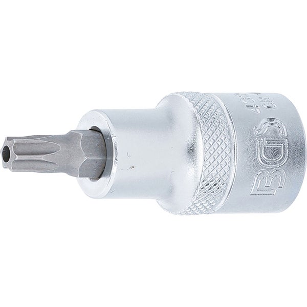 BGS Bit-Einsatz Antrieb Innenvierkant 12,5 mm (1/2) T-Profil (für Torx) mit Bohrung T40 - 4326