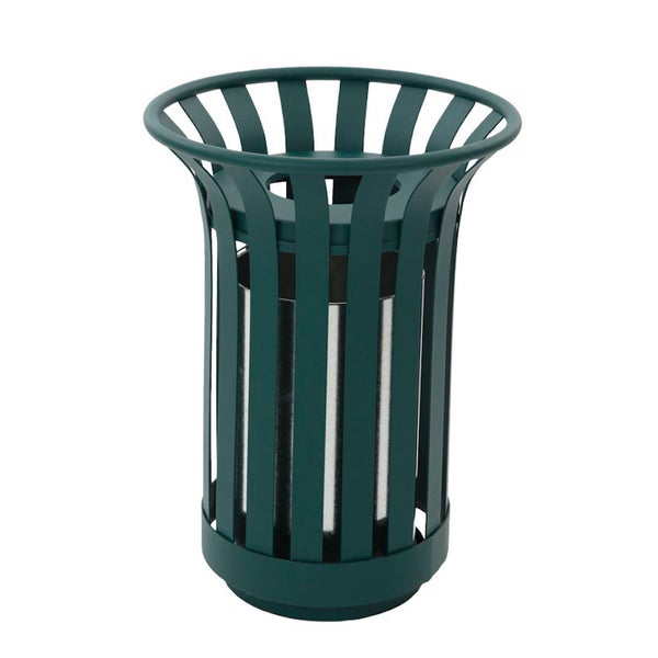 PROREGAL Runder Abfallbehälter Für den Außenberreich 23 Liter HxØ 65 x 45 cm Grün