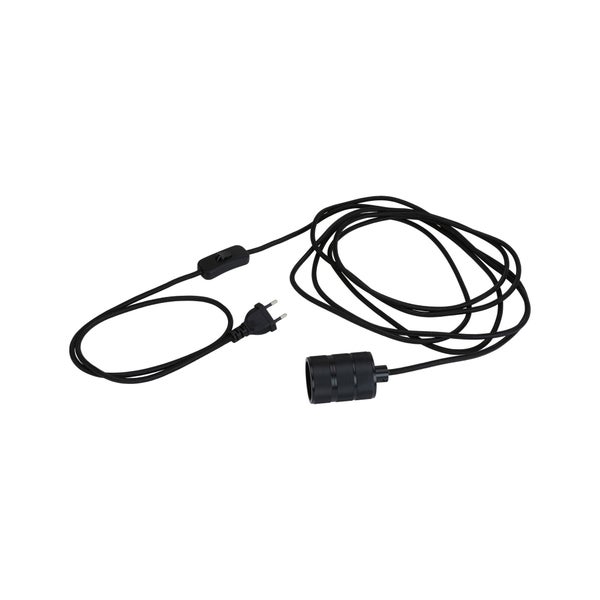 Neordic Pendelleuchte Tilla inkl. Stecker E27 max. 20W Schwarz dimmbar Metall