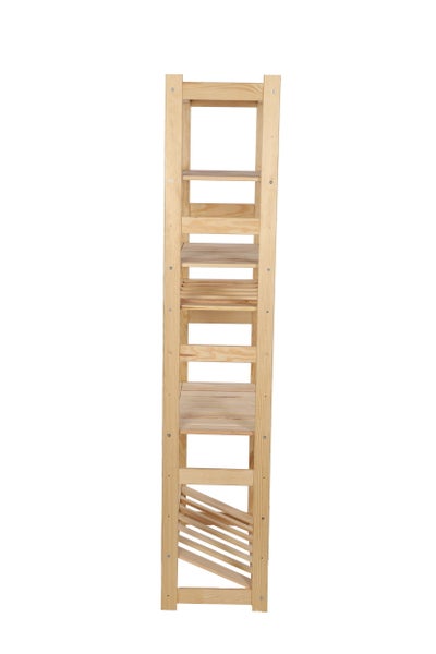 PROREGAL Getränkekisten- & Weinregal SPREEWALD HxBxT 163x70x33cm 6 Flaschen auf 1 Ebene + 1 Ebene für Kisten + 4 Ablagen Massives Kiefernholz Natur