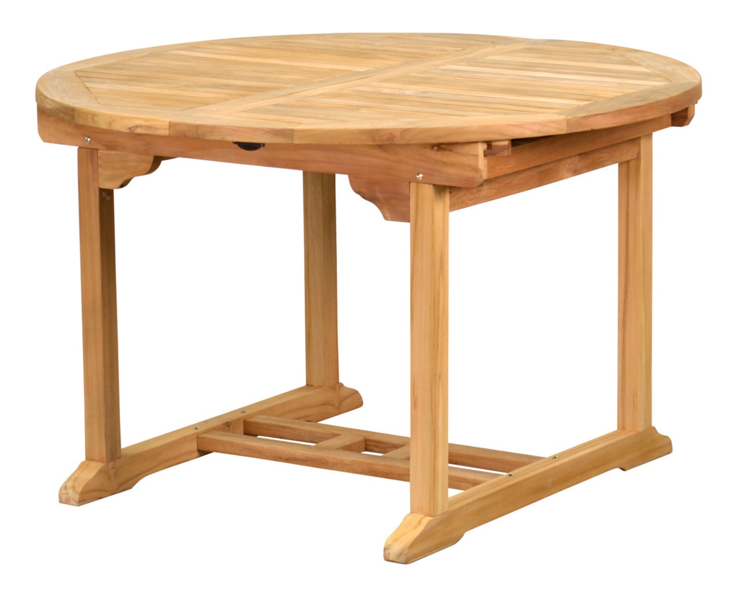 Gartentisch Teak ausziehbar 120 cm rund Holztisch extra massiv