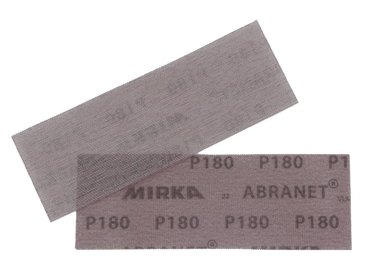 Mirka Abranet Netz-Schleifstreifen 80x230 mm Klett / Korn P180 / 50 Stk / zum Schleifen von Holz, Spachtel, Lack, Kunststoff / 5417505018