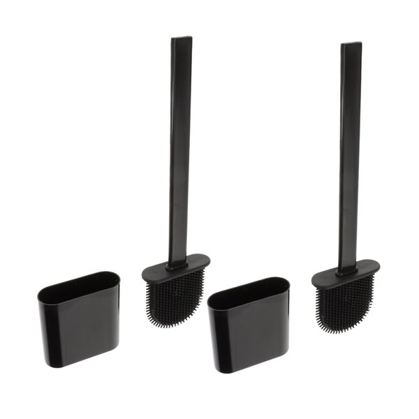 Zwei Toilettenbürsten-Sets mit Behälter