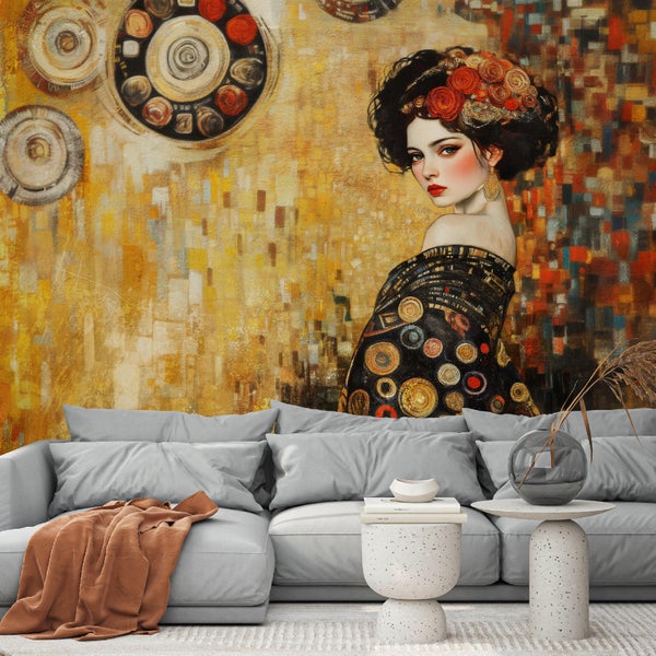 Fototapete Frau Abstrakt Wohnzimmer Vlies Tapete 350x250 cm