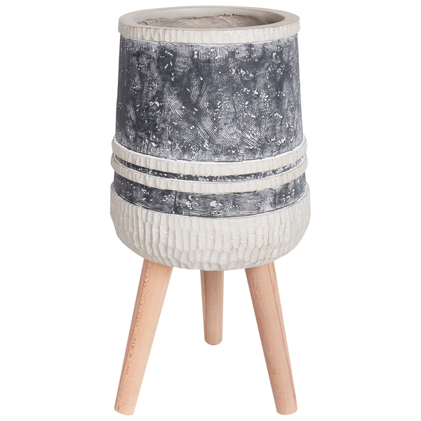 Blumenständer mit drei Beinen aus Holz