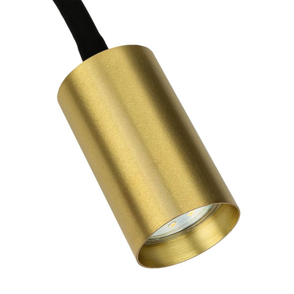 Goldfarbene LED-Leuchte mit Kabel