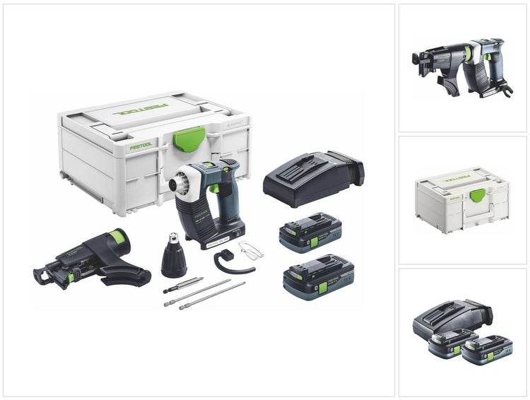 Festool DURADRIVE DWC 18-2500 HPC 4,0 I-Plus Akku Bauschrauber 18 V 18 Nm Brushless ( 576498 ) + 2x Akku 4,0 Ah + Ladegerät + Systainer ( Nachfolger von 574743 )