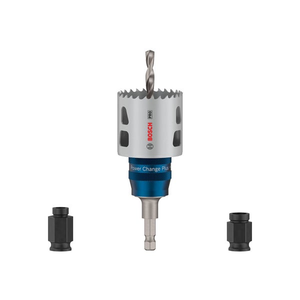 Lochsäge mit Zentrierbohrer und zwei Muttern